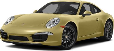 Front three-quarter view of a sleek sports car with alloy wheels