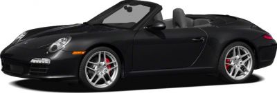 Convertible sports car with alloy wheels and black exterior