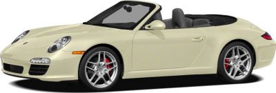 Convertible sports car with open roof, alloy wheels, and sleek aerodynamic design.