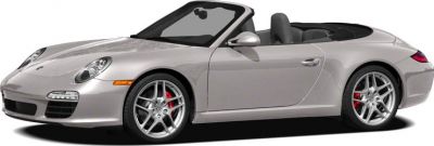 Side view of a sleek silver convertible with sporty alloy wheels.