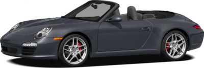 Convertible sports car with sleek side profile and alloy wheels
