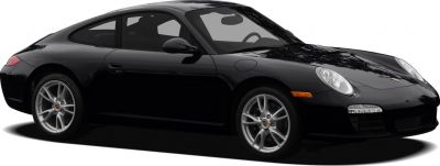 Sleek black sports coupe with alloy wheels and aerodynamic side profile