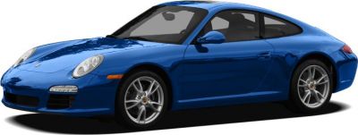 Blue sports coupe with aerodynamic body and alloy wheels