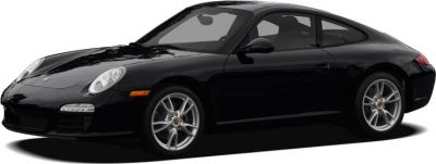 Black sleek coupe with alloy wheels and streamlined design