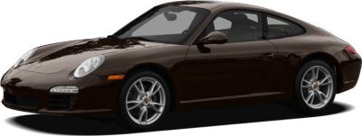 Brown Porsche 911 997 facelift coupe side view with alloy wheels