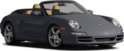 Convertible roadster with round headlights and sporty alloy wheels