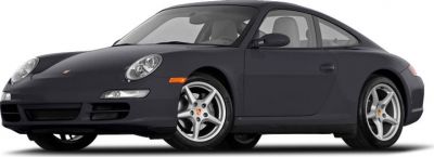 Front side view with alloy wheels of a sports coupe.