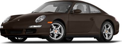 A sports coupe with iconic headlights and sleek aerodynamic design