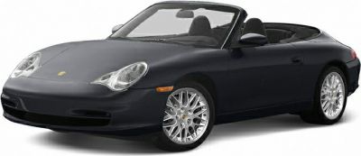 Convertible sports car with distinctive headlights and alloy wheels