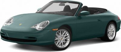 Convertible sports car front side view with alloy wheels