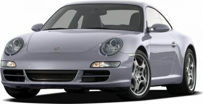 Front view with round headlights and alloy wheels
