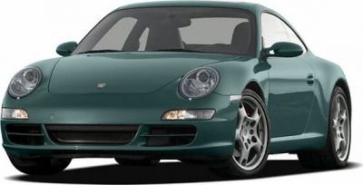 Front view with iconic headlights and sporty alloy wheels