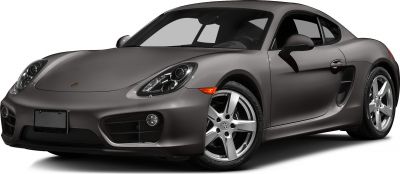 Front and side view of sports coupe with distinctive headlights and aerodynamic design