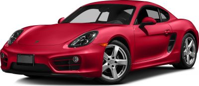 Red sports coupe showcasing front angle and alloy wheels