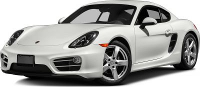 White sports coupe with prominent headlights and alloy wheels