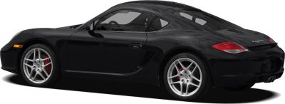 Side and rear view of sleek sports coupe with alloy wheels