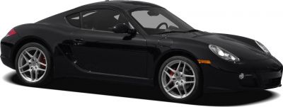 Black coupe sports car with aerodynamic design and alloy wheels
