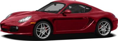 Side view of red sports coupe with alloy wheels