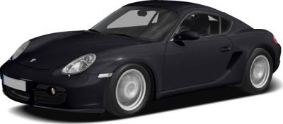 Black sports coupe with aerodynamic body and distinctive headlights