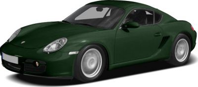 Green aerodynamic sports coupe with sleek profile and distinct Porsche design features