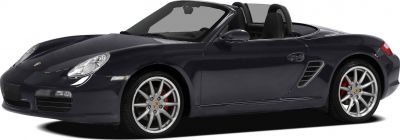 Convertible sports car side profile with alloy wheels