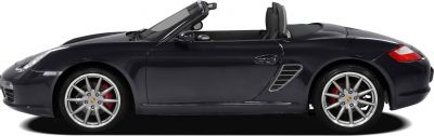 Convertible roadster with side air intake and alloy wheels