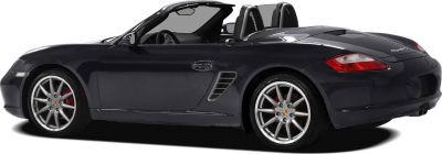 Side view of a convertible with alloy wheels and aerodynamic body