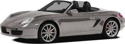 Silver convertible roadster with aerodynamic body and alloy wheels