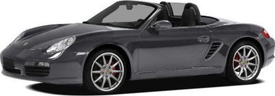 Convertible sports car side profile with alloy wheels and open top