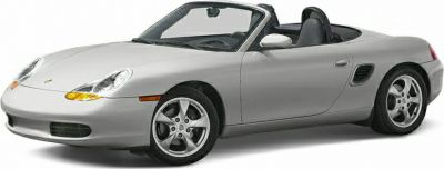 Silver convertible roadster with rounded headlights and sporty alloy wheels