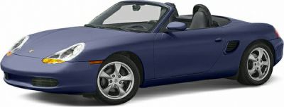 Blue convertible with sleek, sporty side profile and alloy wheels