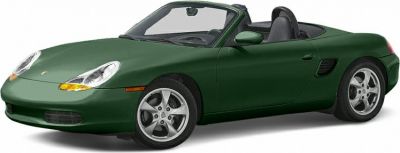 Green convertible roadster with front-side view and five-spoke alloy wheels
