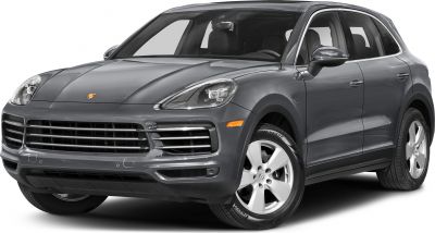 Front view of luxury SUV with LED headlights and distinctive grille