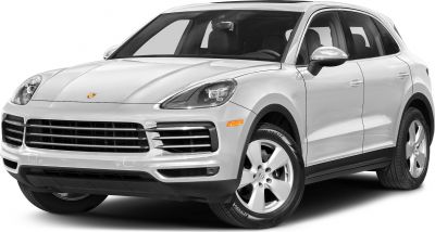 Front grille and LED headlights of a modern luxury SUV