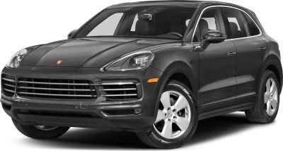 Front grille and LED headlights of a modern luxury SUV