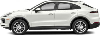 White sporty coupe SUV side profile with alloy wheels