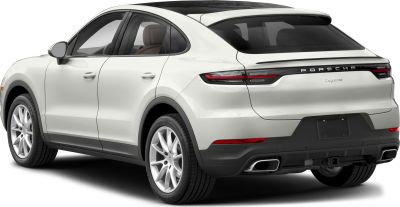 Rear view of luxury SUV with LED tail lights and dual exhausts