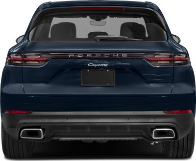 Rear view with LED tail lights and dual exhaust tips