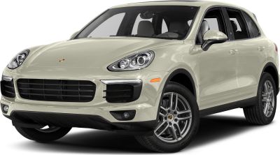 Front view of SUV with prominent headlights and wide black grille