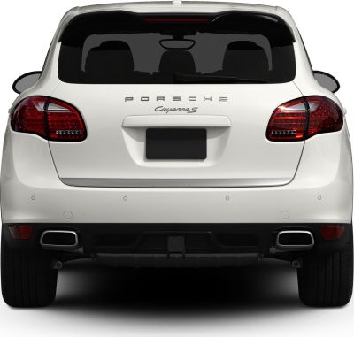 Rear view featuring tail lights and dual exhaust