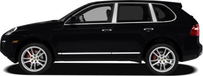 SUV side profile with alloy wheels and red sporty brakes
