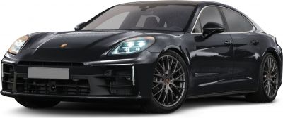 Front angled view of sleek sedan with LED headlights and multi-spoke alloy wheels