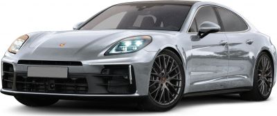 Front angle view with LED headlights and multi-spoke alloy wheels