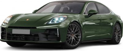 Front angled view with LED headlights and multi-spoke alloy wheels