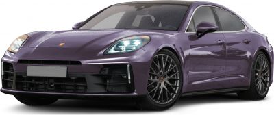 Front and side view of a luxury sedan with LED headlights and alloy wheels