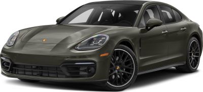 Front and side view with distinctive headlights and black alloy wheels