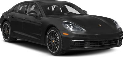 Front and side profile with modern headlights and sleek aerodynamic body.