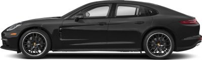 Side profile of a luxury sedan featuring multi-spoke alloy wheels and smooth sleek styling