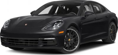 Front view with LED headlights and black multi-spoke alloy wheels