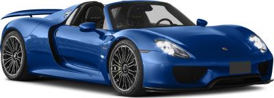 Aerodynamic hybrid supercar front side with distinctive headlights and styled wheels